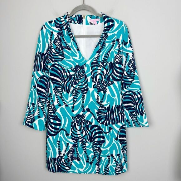 LILLY PULITZER | Devina Shift Dress in I’m Game Zebra Print Women’s Size 2 - Picture 5 of 15